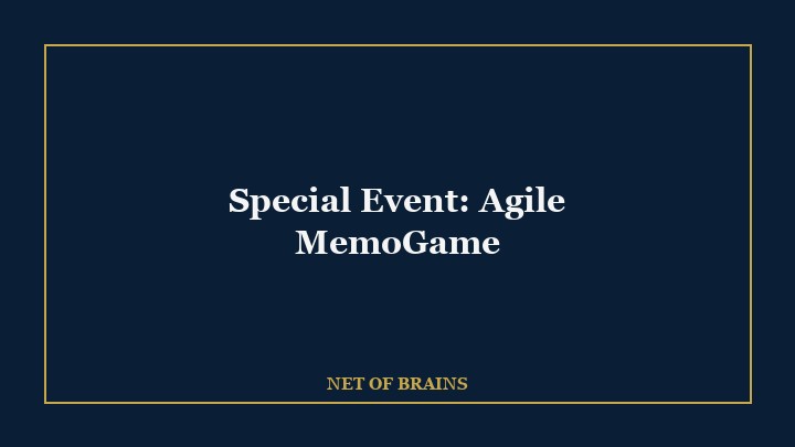 Special Event: Agile MemoGame